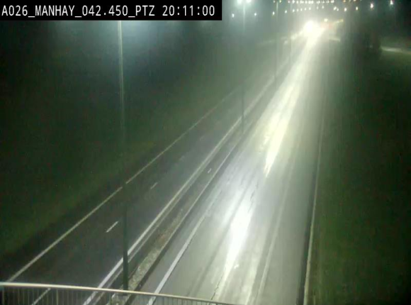 Webcam autoroute A26/E25 à hauteur de Manhay, à la jonction avec la N651 en direction de Liège - BK 42.4