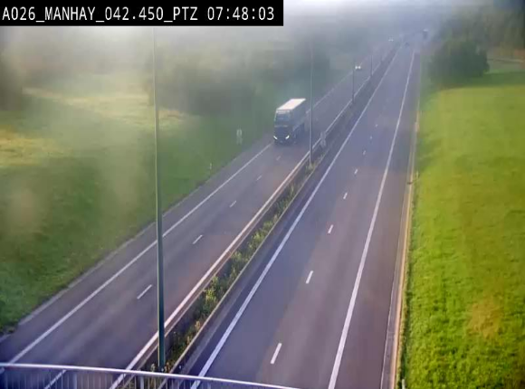 <h2>Webcam autoroute A26/E25 à hauteur de Manhay, à la jonction avec la N651 en direction de Liège - BK 42.4</h2>