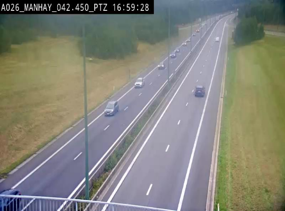<h2>Webcam autoroute A26/E25 à hauteur de Manhay, à la jonction avec la N651 en direction de Liège - BK 42.4</h2>