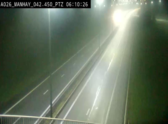 Webcam autoroute A26/E25 à hauteur de Manhay, à la jonction avec la N651 en direction de Liège - BK 42.4