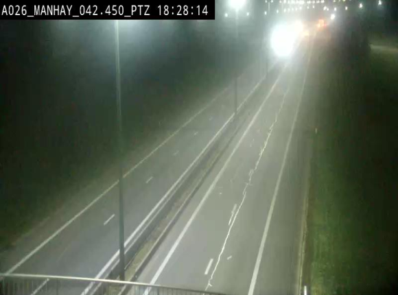 <h2>Webcam autoroute A26/E25 à hauteur de Manhay, à la jonction avec la N651 en direction de Liège - BK 42.4</h2>
