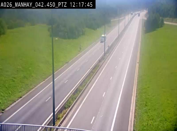 <h2>Webcam autoroute A26/E25 à hauteur de Manhay, à la jonction avec la N651 en direction de Liège - BK 42.4</h2>