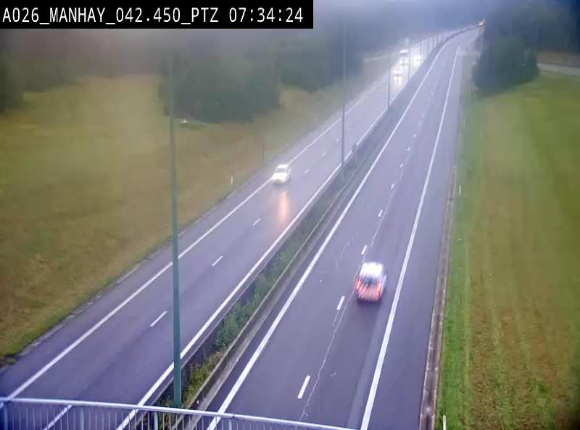 <h2>Webcam autoroute A26/E25 à hauteur de Manhay, à la jonction avec la N651 en direction de Liège - BK 42.4</h2>
