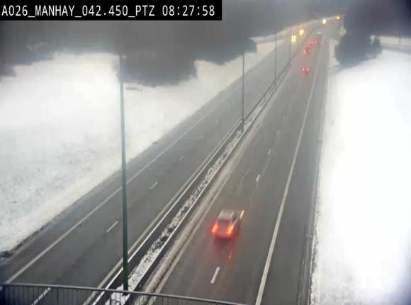 <h2>Webcam autoroute A26/E25 à hauteur de Manhay, à la jonction avec la N651 en direction de Liège - BK 42.4</h2>