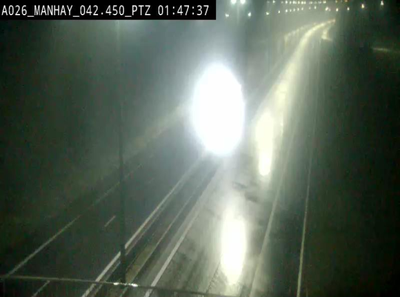 <h2>Webcam autoroute A26/E25 à hauteur de Manhay, à la jonction avec la N651 en direction de Liège - BK 42.4</h2>
