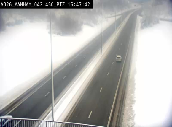 <h2>Webcam autoroute A26/E25 à hauteur de Manhay, à la jonction avec la N651 en direction de Liège - BK 42.4</h2>