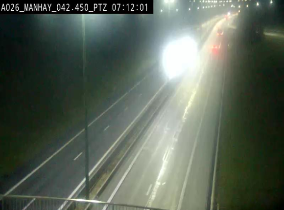 Webcam autoroute A26/E25 à hauteur de Manhay, à la jonction avec la N651 en direction de Liège - BK 42.4