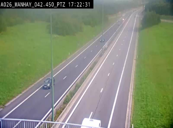 <h2>Webcam autoroute A26/E25 à hauteur de Manhay, à la jonction avec la N651 en direction de Liège - BK 42.4</h2>
