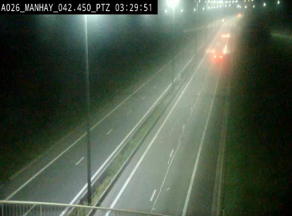 <h2>Webcam autoroute A26/E25 à hauteur de Manhay, à la jonction avec la N651 en direction de Liège - BK 42.4</h2>