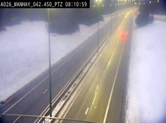 Webcam autoroute A26/E25 à hauteur de Manhay, à la jonction avec la N651 en direction de Liège - BK 42.4