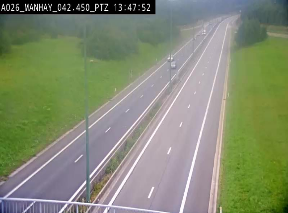 <h2>Webcam autoroute A26/E25 à hauteur de Manhay, à la jonction avec la N651 en direction de Liège - BK 42.4</h2>