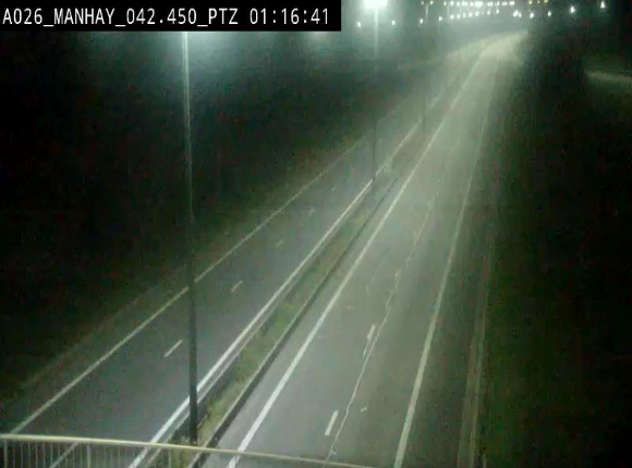 <h2>Webcam autoroute A26/E25 à hauteur de Manhay, à la jonction avec la N651 en direction de Liège - BK 42.4</h2>