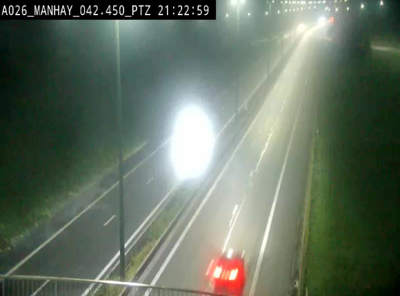 <h2>Webcam autoroute A26/E25 à hauteur de Manhay, à la jonction avec la N651 en direction de Liège - BK 42.4</h2>