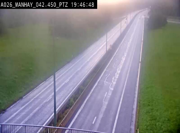 <h2>Webcam autoroute A26/E25 à hauteur de Manhay, à la jonction avec la N651 en direction de Liège - BK 42.4</h2>