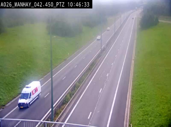 <h2>Webcam autoroute A26/E25 à hauteur de Manhay, à la jonction avec la N651 en direction de Liège - BK 42.4</h2>