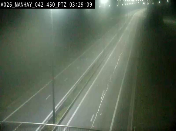 <h2>Webcam autoroute A26/E25 à hauteur de Manhay, à la jonction avec la N651 en direction de Liège - BK 42.4</h2>