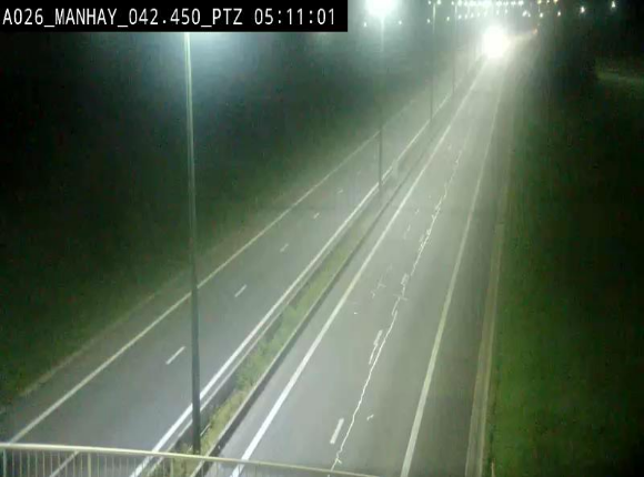 <h2>Webcam autoroute A26/E25 à hauteur de Manhay, à la jonction avec la N651 en direction de Liège - BK 42.4</h2>