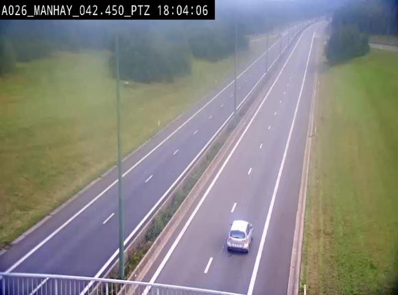 <h2>Webcam autoroute A26/E25 à hauteur de Manhay, à la jonction avec la N651 en direction de Liège - BK 42.4</h2>