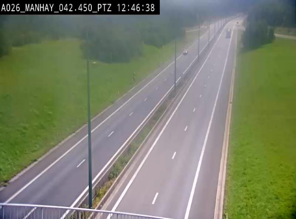 <h2>Webcam autoroute A26/E25 à hauteur de Manhay, à la jonction avec la N651 en direction de Liège - BK 42.4</h2>