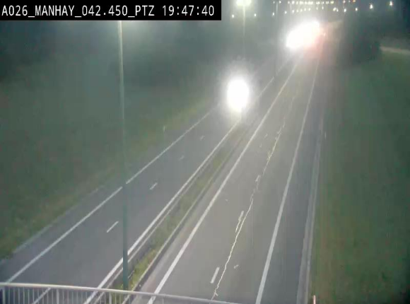 <h2>Webcam autoroute A26/E25 à hauteur de Manhay, à la jonction avec la N651 en direction de Liège - BK 42.4</h2>