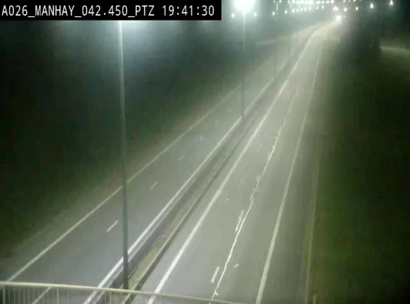 <h2>Webcam autoroute A26/E25 à hauteur de Manhay, à la jonction avec la N651 en direction de Liège - BK 42.4</h2>