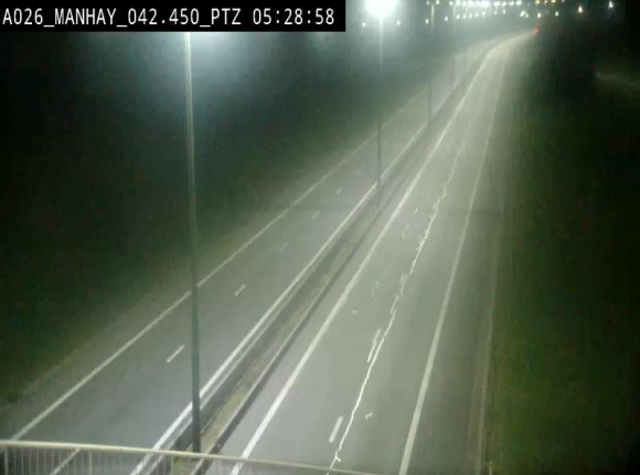 <h2>Webcam autoroute A26/E25 à hauteur de Manhay, à la jonction avec la N651 en direction de Liège - BK 42.4</h2>