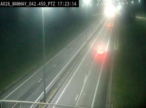 <h2>Webcam autoroute A26/E25 à hauteur de Manhay, à la jonction avec la N651 en direction de Liège - BK 42.4</h2>