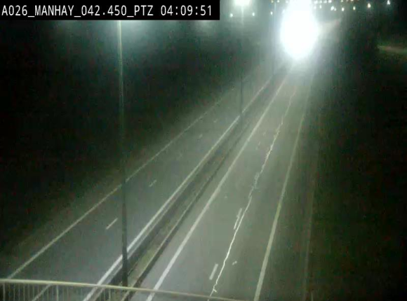 <h2>Webcam autoroute A26/E25 à hauteur de Manhay, à la jonction avec la N651 en direction de Liège - BK 42.4</h2>