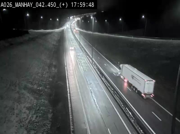 <h2>Webcam autoroute A26/E25 à hauteur de Manhay, à la jonction avec la N651 en direction de Luxembourg - BK 42.4</h2>