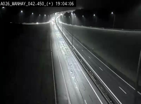 Webcam autoroute A26/E25 à hauteur de Manhay, à la jonction avec la N651 en direction de Luxembourg - BK 42.4