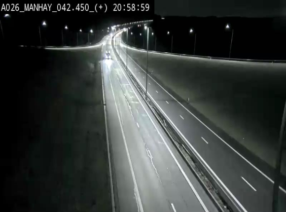 Webcam autoroute A26/E25 à hauteur de Manhay, à la jonction avec la N651 en direction de Luxembourg - BK 42.4