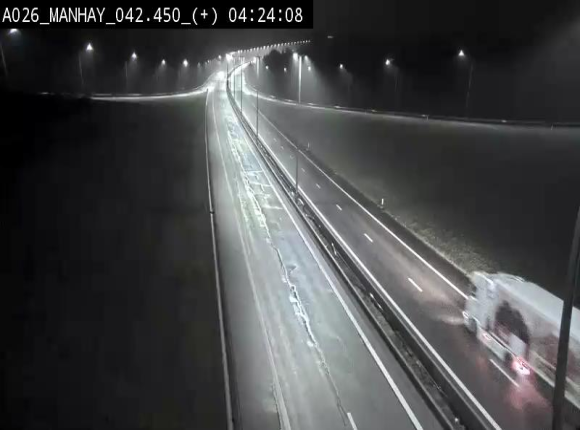 Webcam autoroute A26/E25 à hauteur de Manhay, à la jonction avec la N651 en direction de Luxembourg - BK 42.4