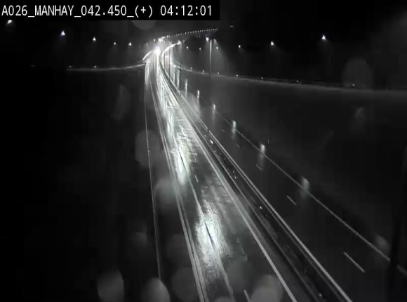 <h2>Webcam autoroute A26/E25 à hauteur de Manhay, à la jonction avec la N651 en direction de Luxembourg - BK 42.4</h2>