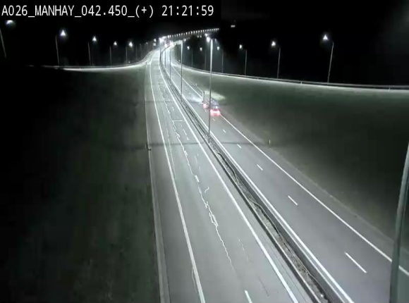 <h2>Webcam autoroute A26/E25 à hauteur de Manhay, à la jonction avec la N651 en direction de Luxembourg - BK 42.4</h2>