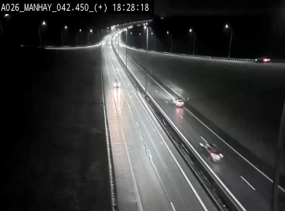 <h2>Webcam autoroute A26/E25 à hauteur de Manhay, à la jonction avec la N651 en direction de Luxembourg - BK 42.4</h2>