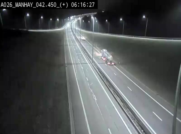 <h2>Webcam autoroute A26/E25 à hauteur de Manhay, à la jonction avec la N651 en direction de Luxembourg - BK 42.4</h2>