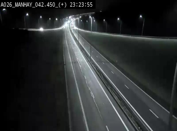 <h2>Webcam autoroute A26/E25 à hauteur de Manhay, à la jonction avec la N651 en direction de Luxembourg - BK 42.4</h2>
