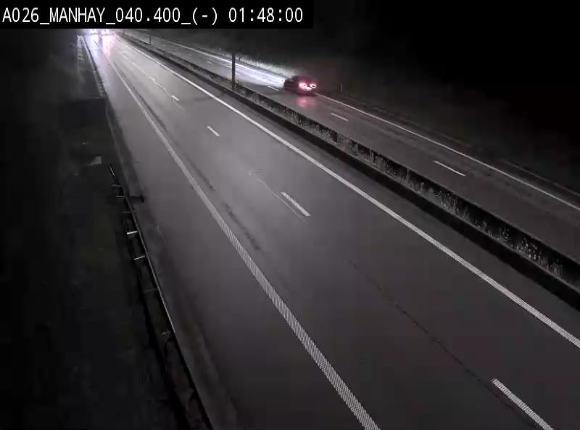 <h2>Webcam autoroute A26/E25 à hauteur de Manhay, après la jonction avec la N651 en direction de Liège - BK 40.4</h2>