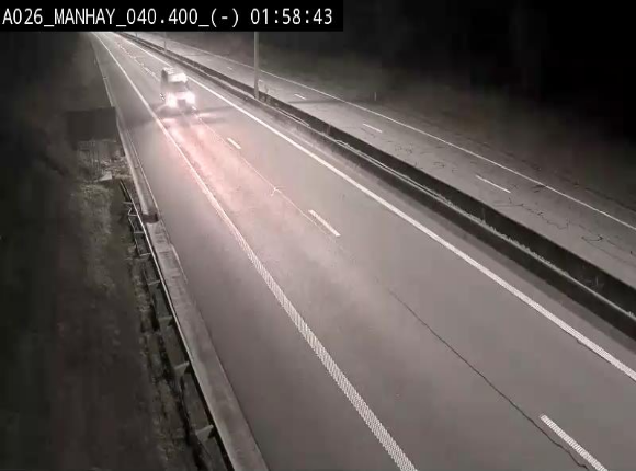 <h2>Webcam autoroute A26/E25 à hauteur de Manhay, après la jonction avec la N651 en direction de Liège - BK 40.4</h2>