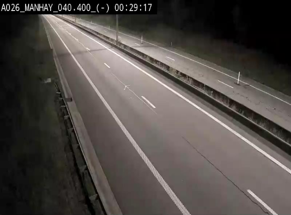 <h2>Webcam autoroute A26/E25 à hauteur de Manhay, après la jonction avec la N651 en direction de Liège - BK 40.4</h2>