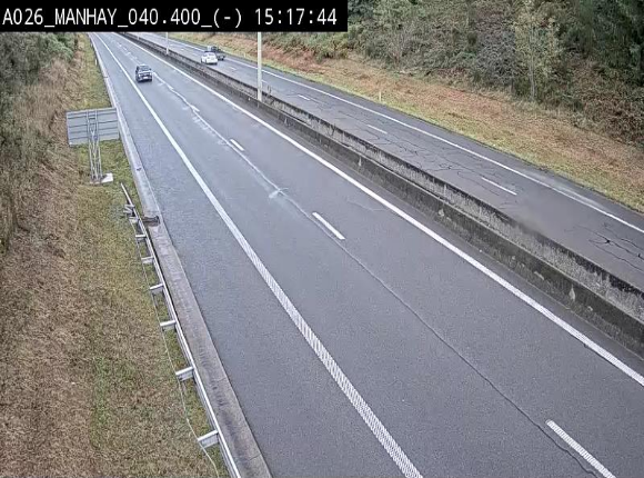 <h2>Webcam autoroute A26/E25 à hauteur de Manhay, après la jonction avec la N651 en direction de Liège - BK 40.4</h2>