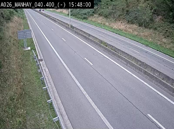 <h2>Webcam autoroute A26/E25 à hauteur de Manhay, après la jonction avec la N651 en direction de Liège - BK 40.4</h2>