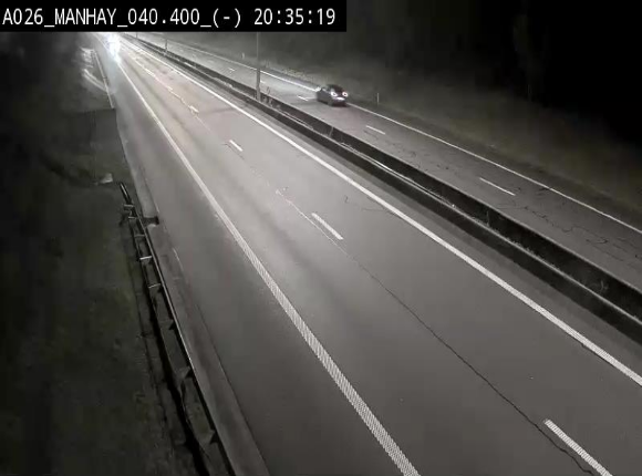 <h2>Webcam autoroute A26/E25 à hauteur de Manhay, après la jonction avec la N651 en direction de Liège - BK 40.4</h2>