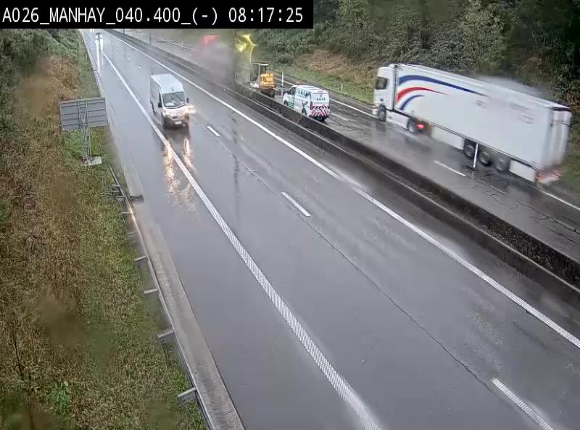 <h2>Webcam autoroute A26/E25 à hauteur de Manhay, après la jonction avec la N651 en direction de Liège - BK 40.4</h2>
