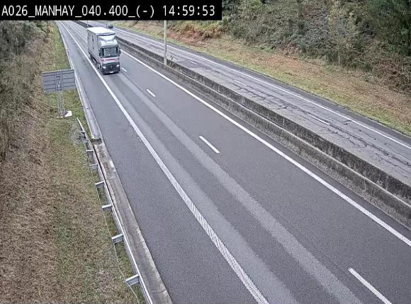 <h2>Webcam autoroute A26/E25 à hauteur de Manhay, après la jonction avec la N651 en direction de Liège - BK 40.4</h2>