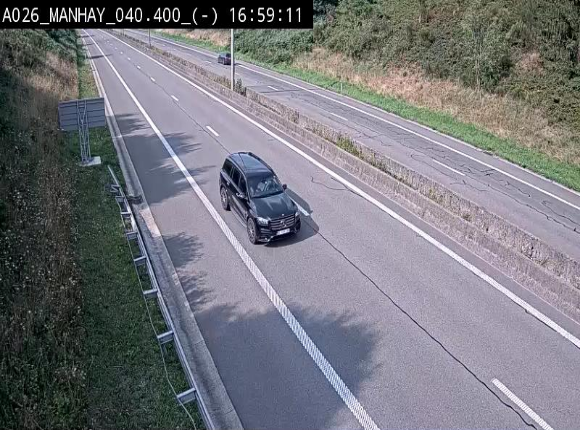 <h2>Webcam autoroute A26/E25 à hauteur de Manhay, après la jonction avec la N651 en direction de Liège - BK 40.4</h2>