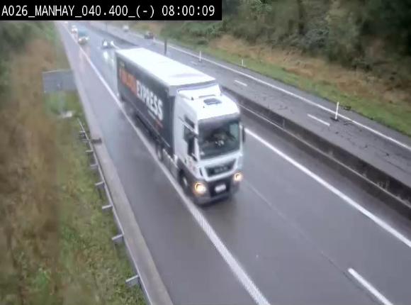 <h2>Webcam autoroute A26/E25 à hauteur de Manhay, après la jonction avec la N651 en direction de Liège - BK 40.4</h2>