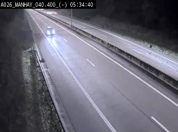 <h2>Webcam autoroute A26/E25 à hauteur de Manhay, après la jonction avec la N651 en direction de Liège - BK 40.4</h2>