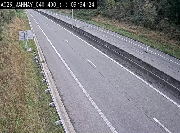 <h2>Webcam autoroute A26/E25 à hauteur de Manhay, après la jonction avec la N651 en direction de Liège - BK 40.4</h2>
