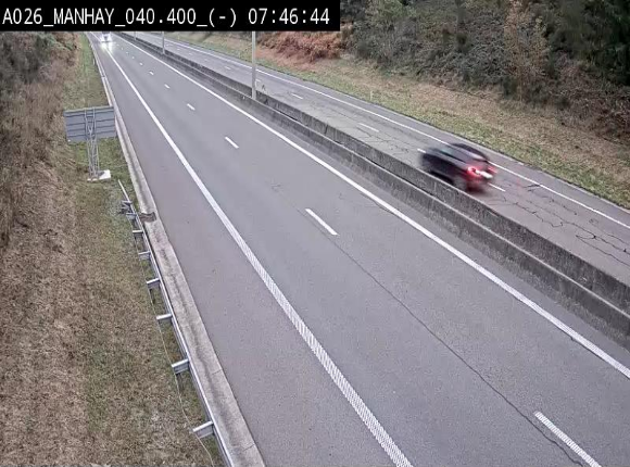 <h2>Webcam autoroute A26/E25 à hauteur de Manhay, après la jonction avec la N651 en direction de Liège - BK 40.4</h2>